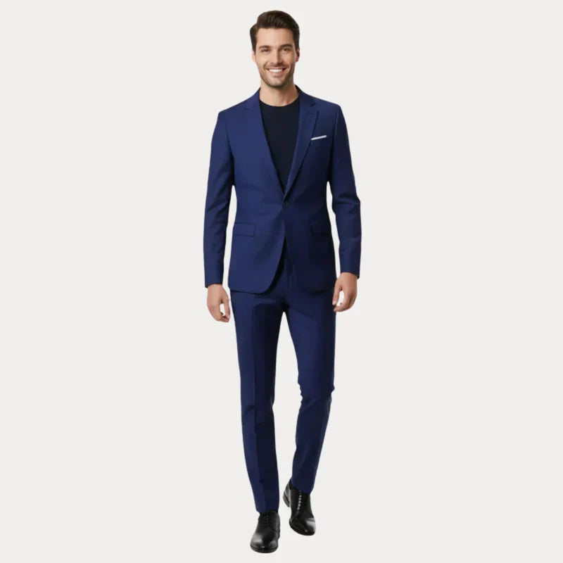 Garnitur Męski 2-Częściowy | Slim Fit | Marynarka i Spodnie | Garnitur na Wesele i Ślub