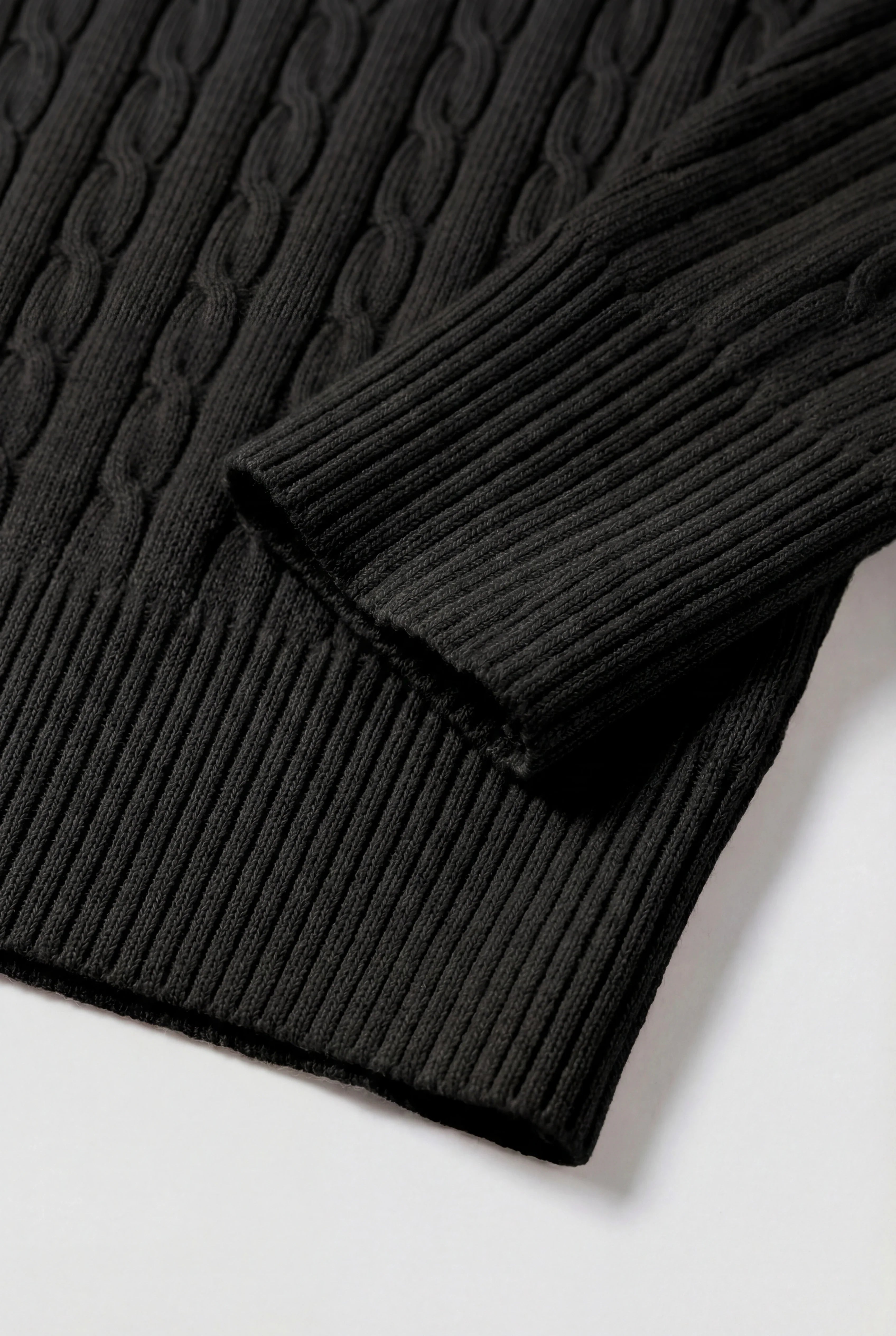 Męski Sweter z Golfem | Sweter Warkoczowy | Dzianinowy Golf Męski | Regularny Krój | Sweter na Jesień