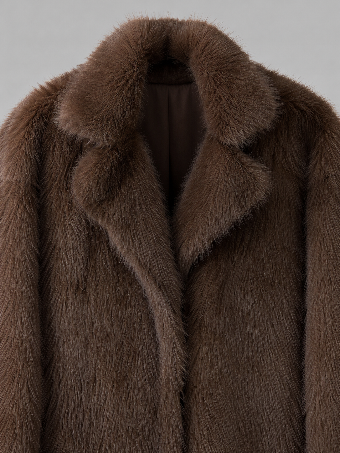 Długi Płaszcz Damski | Ekologiczne Futro | Płaszcz Futrzany Damski | Elegancki Płaszcz Zimowy