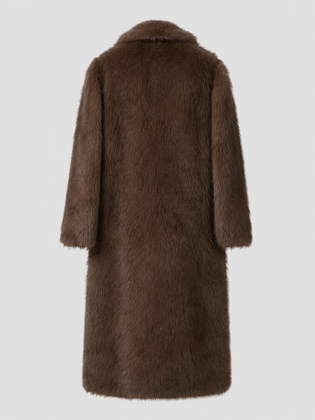 Długi Płaszcz Damski | Ekologiczne Futro | Płaszcz Futrzany Damski | Elegancki Płaszcz Zimowy