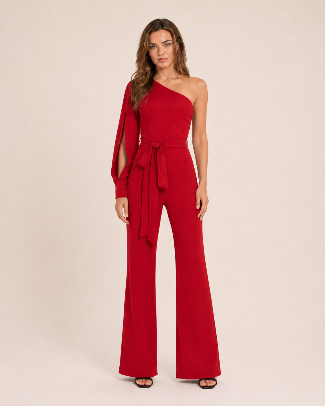 Kombinezon Damski z Wysokim Stanem | Pasek w Talii | Elegancki Kombinezon | Casual Chic