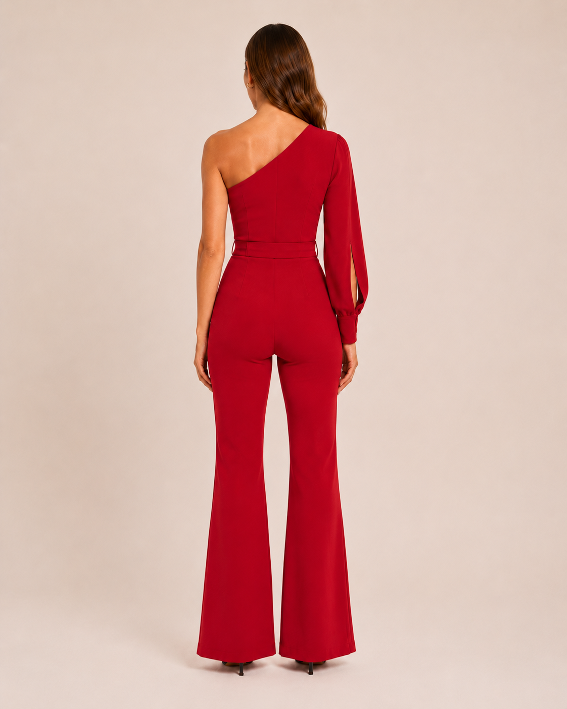 Kombinezon Damski z Wysokim Stanem | Pasek w Talii | Elegancki Kombinezon | Casual Chic