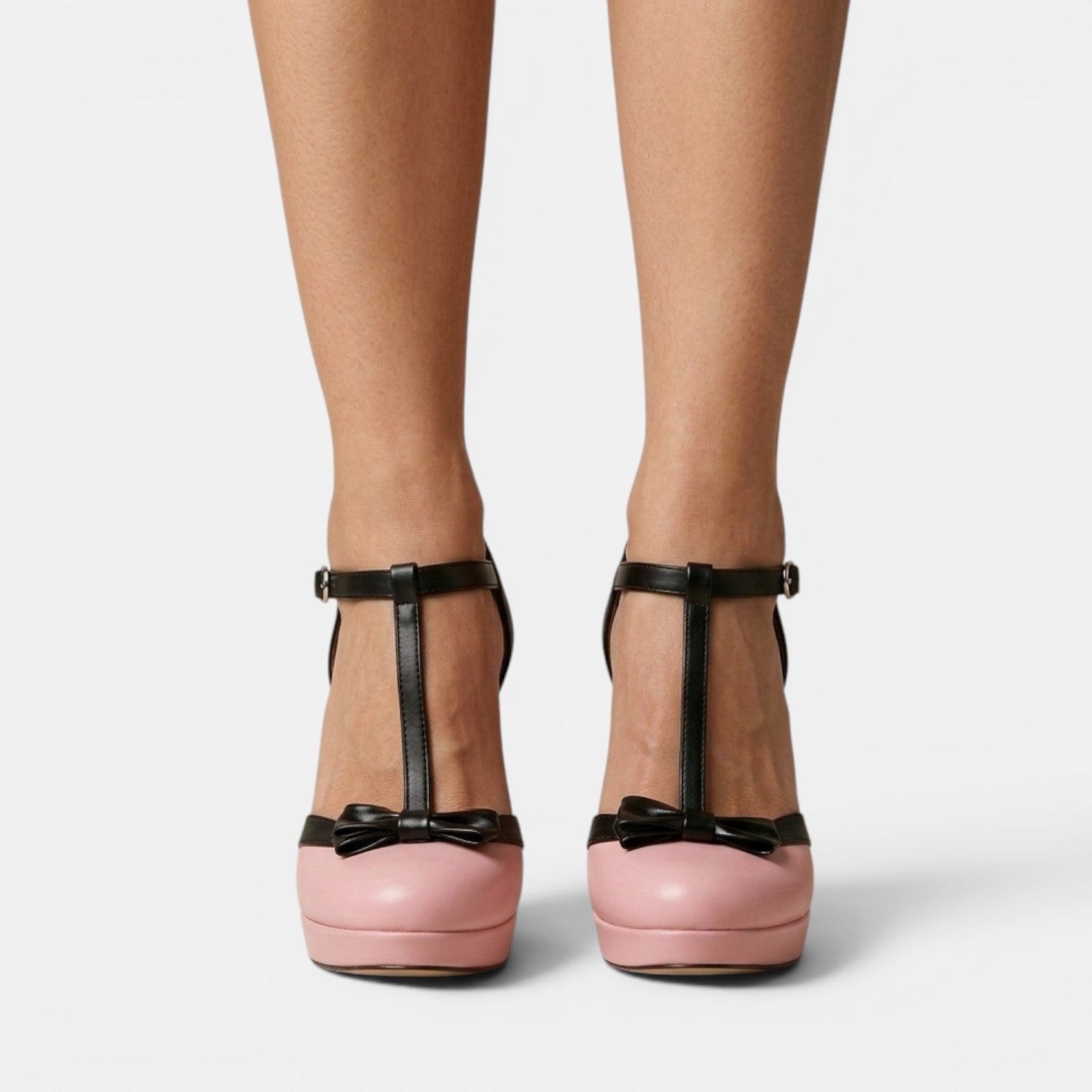 Damskie Buty na Platformie | Wysoki Gruby Obcas | Eleganckie Czółenka | Buty na Wesele