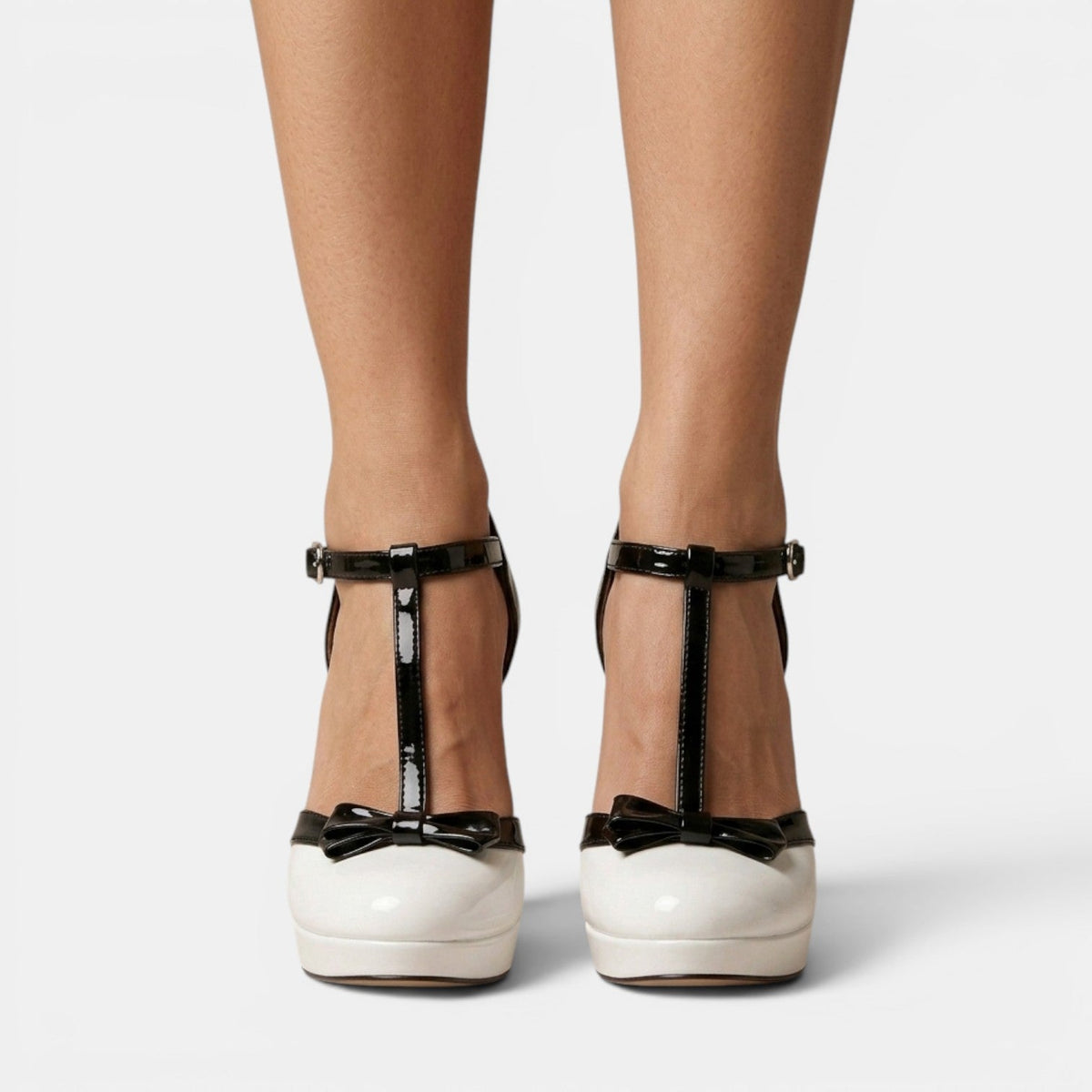 Damskie Buty na Platformie | Wysoki Gruby Obcas | Eleganckie Czółenka | Buty na Wesele