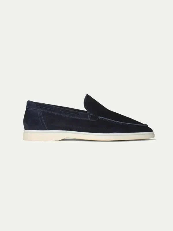 Granatowe Mokasyny Męskie | Zamszowe Mokasyny | Skórzane Loafersy Męskie | Eleganckie Buty Męskie
