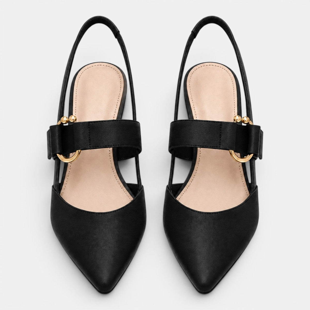 Damskie Czółenka z Paskiem | Obcas 6 cm | Czółenka ze Szpiczastym Noskiem | Eleganckie Buty Damskie