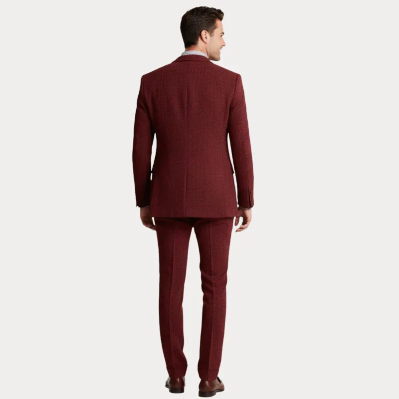 Garnitur Męski 3-Częściowy | Slim Fit | Marynarka, Kamizelka i Spodnie | Garnitur na Wesele i Ślub