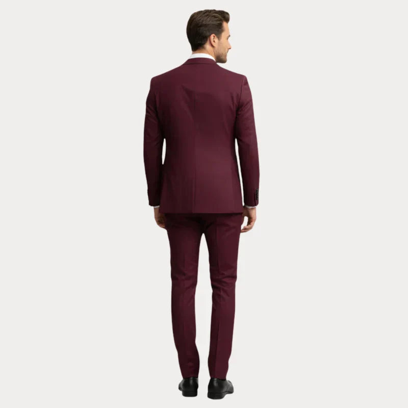 Garnitur Męski 3-Częściowy | Slim Fit | Marynarka, Kamizelka i Spodnie | Garnitur Ślubny na Wesele