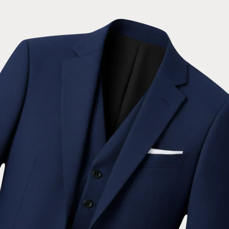 Garnitur Męski 3-Częściowy | Slim Fit | Marynarka, Kamizelka i Spodnie | Garnitur Ślubny na Wesele