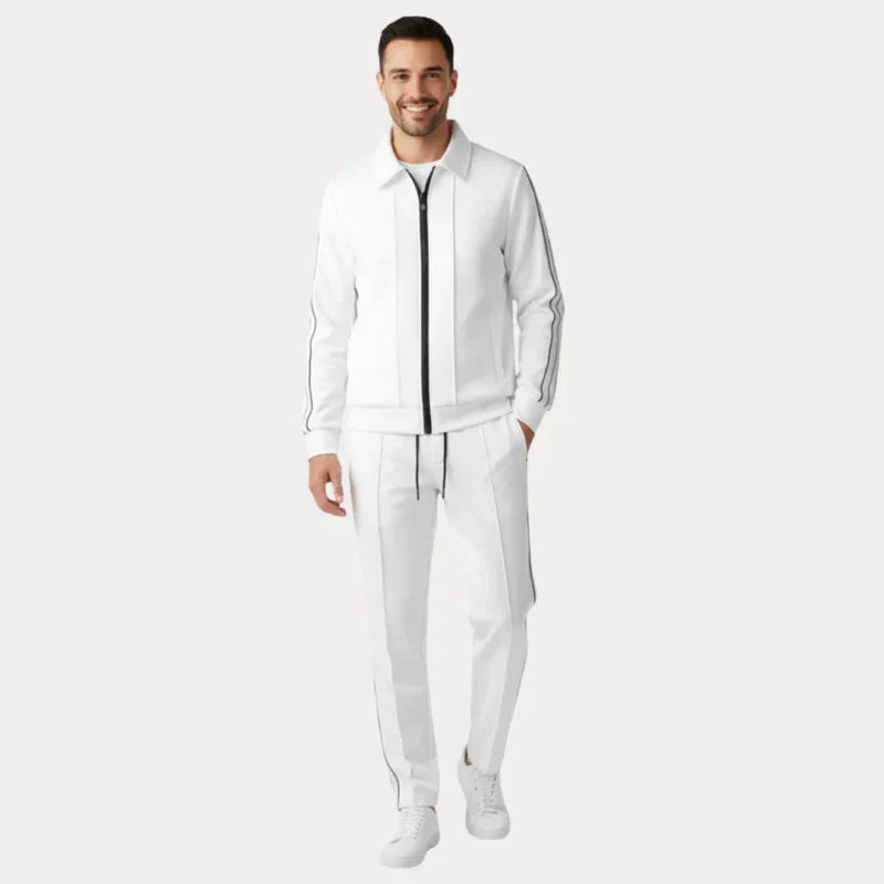 Męski Komplet Dresowy | Kurtka i Spodnie Jogger | Dwuczęściowy Zestaw Męski | Casual