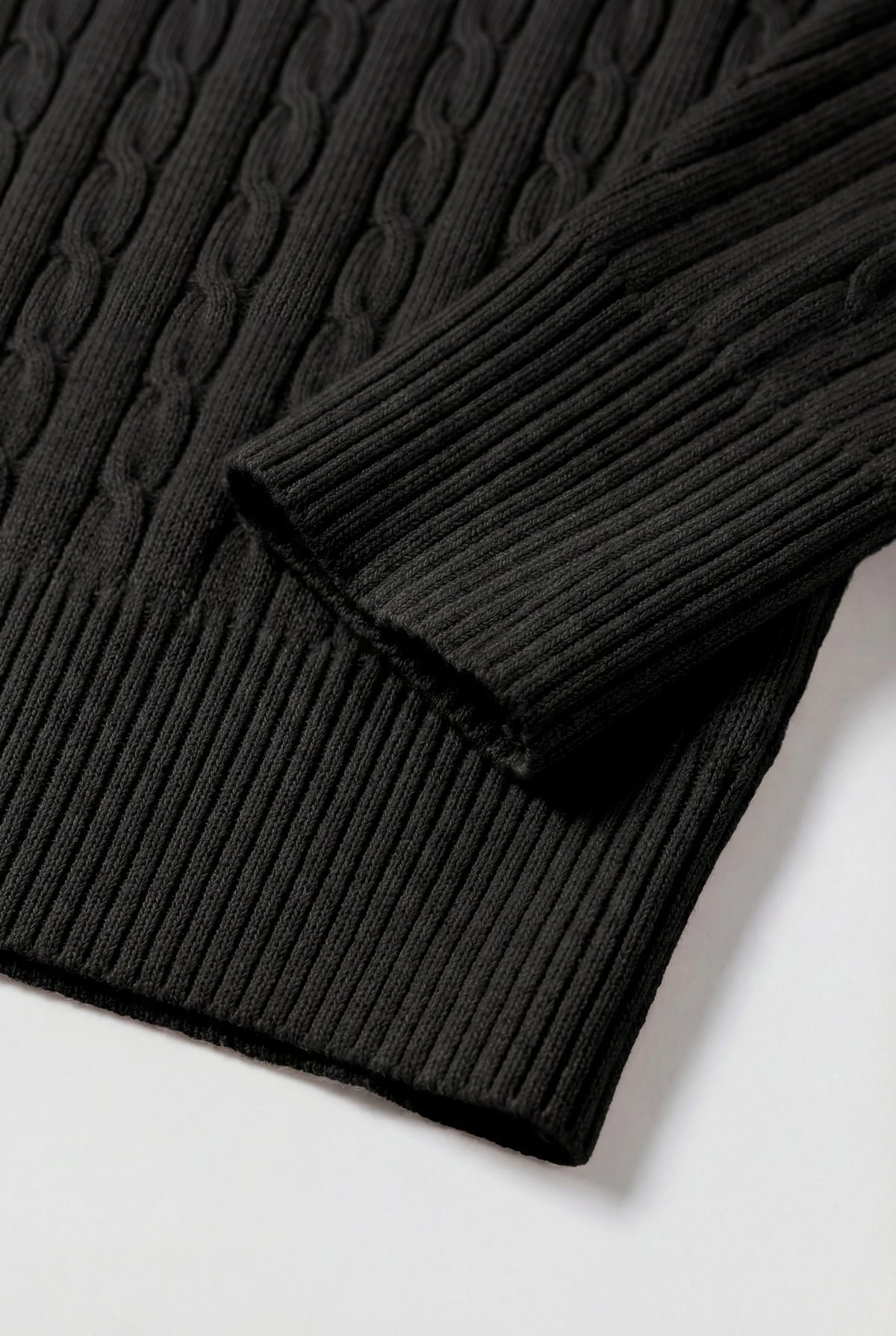 Męski Sweter z Golfem | Sweter Warkoczowy | Dzianinowy Golf Męski | Regularny Krój | Sweter na Jesień