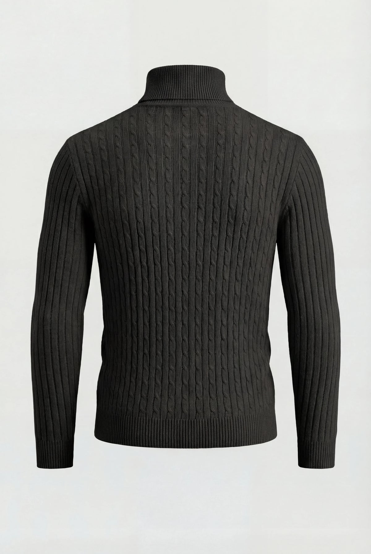 Męski Sweter z Golfem | Sweter Warkoczowy | Dzianinowy Golf Męski | Regularny Krój | Sweter na Jesień