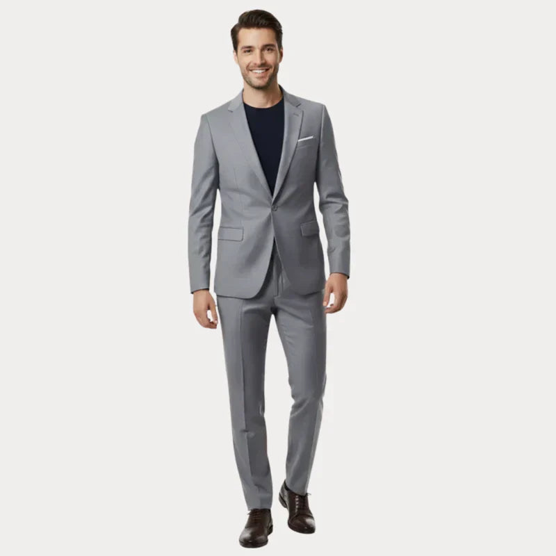 Garnitur Męski 2-Częściowy | Slim Fit | Marynarka i Spodnie | Garnitur na Wesele i Ślub