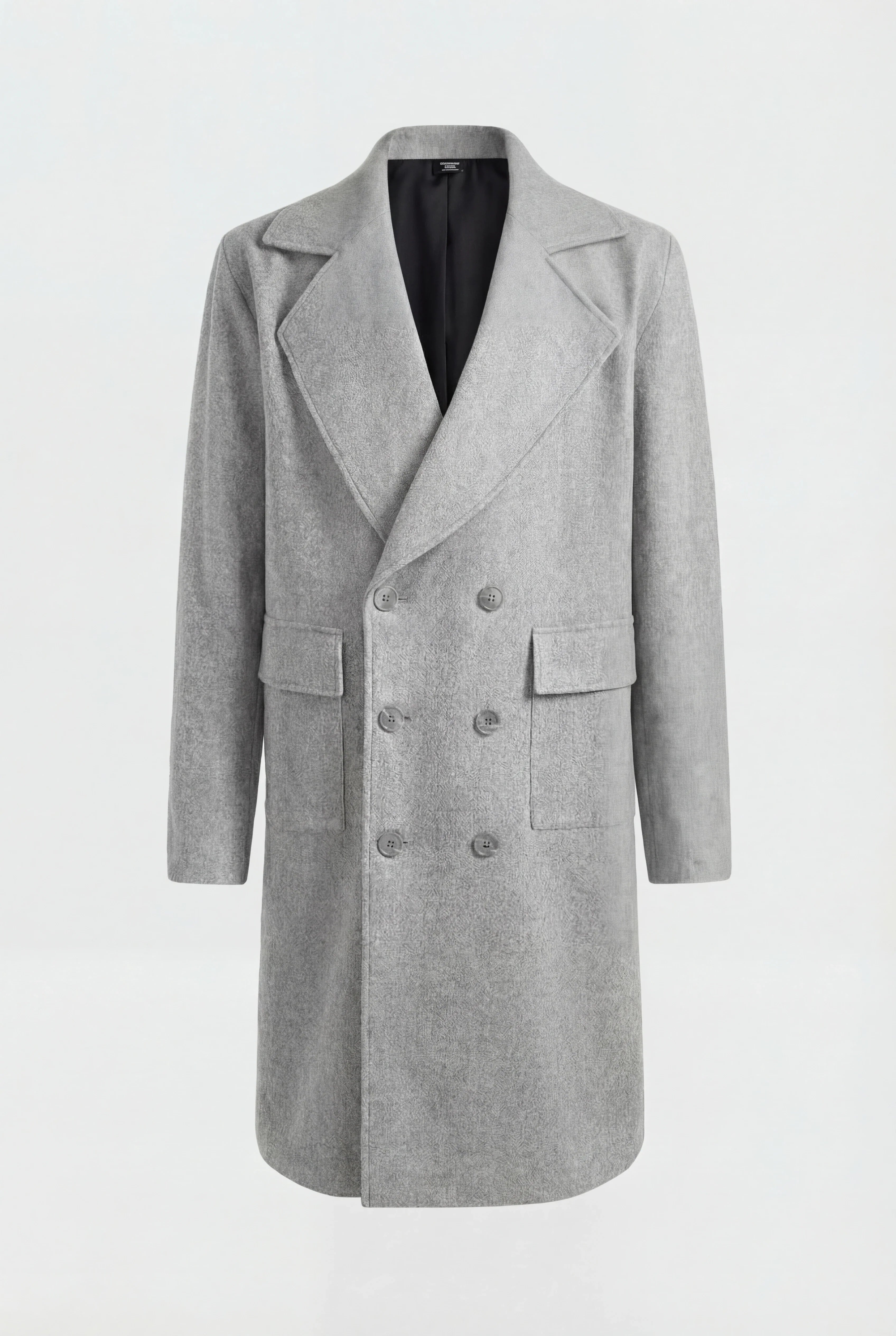 Płaszcz Męski Dwurzędowy | Elegancki Płaszcz Męski | Płaszcz do Kolan | Klasyczny Płaszcz Męski