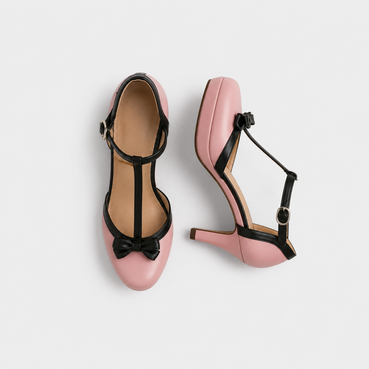 Damskie Buty na Platformie | Wysoki Gruby Obcas | Eleganckie Czółenka | Buty na Wesele