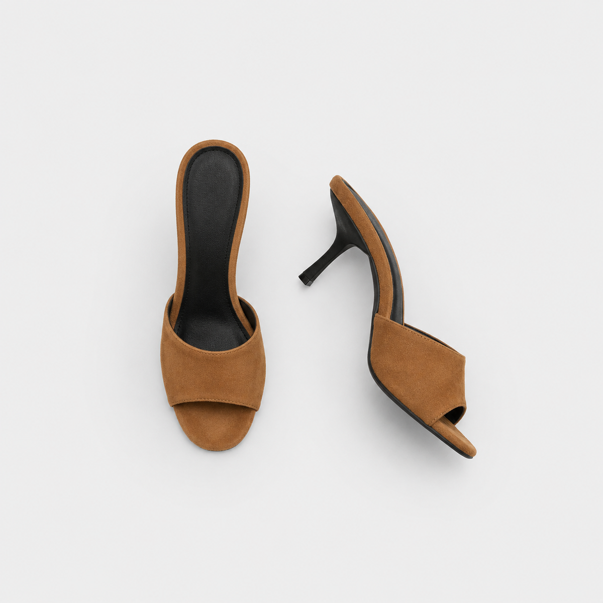 Zamszowe Sandały Damskie | Wysoki Obcas | Eleganckie Sandały na Wesele | Miękka Skóra