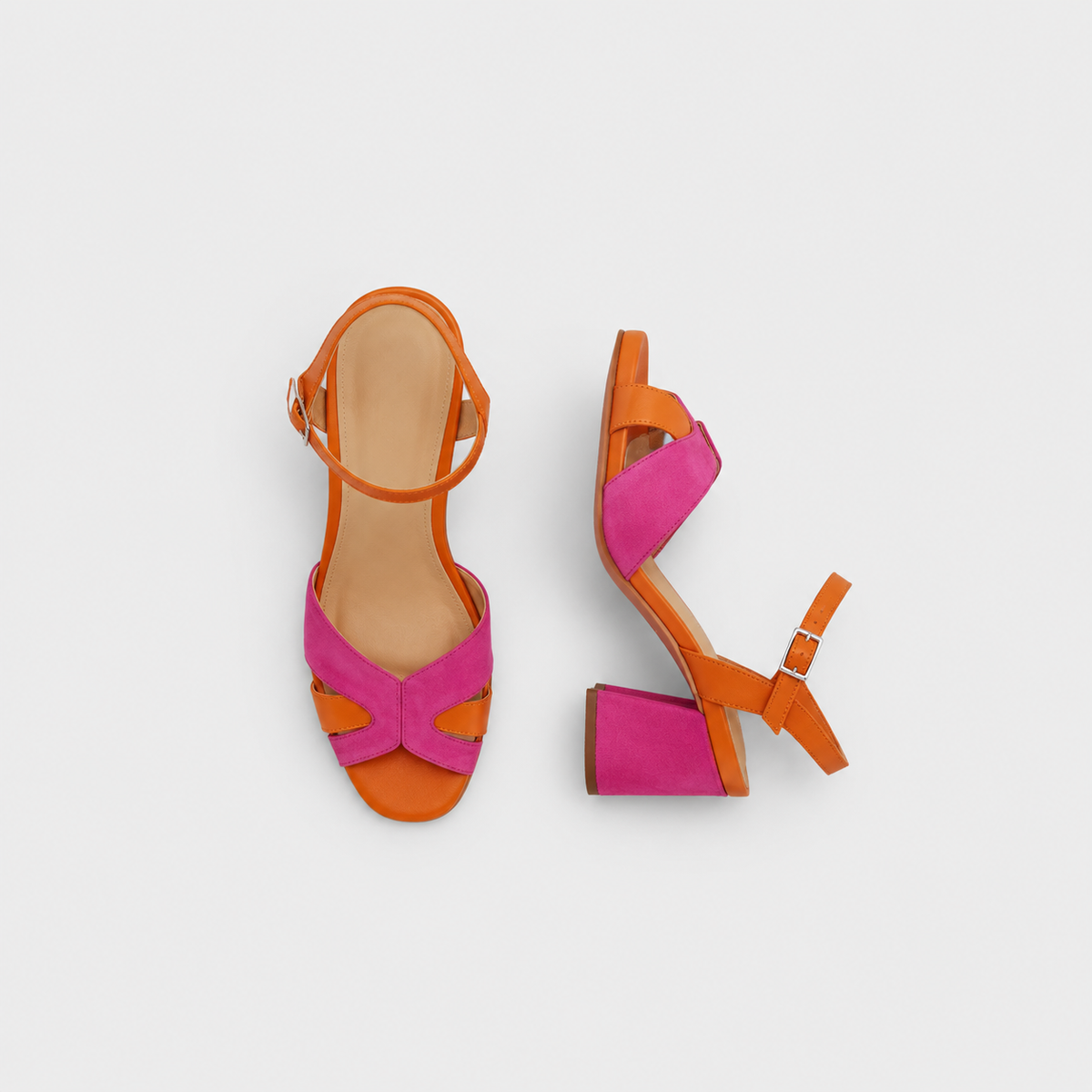 Ortopedyczne Sandały Damskie | Wysoki Obcas | Peep Toe | Regulowana Klamra | Eleganckie Sandały