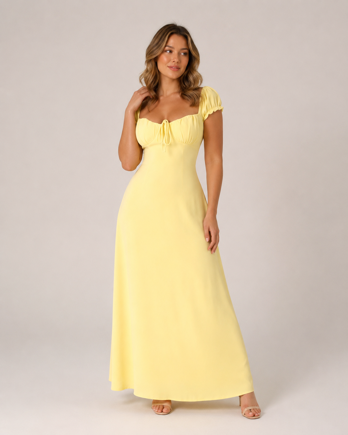 Letnia Sukienka Maxi Damska | Gorsetowy Top | Spódnica A-Line | Wysoka Talia | Elegancka Sukienka