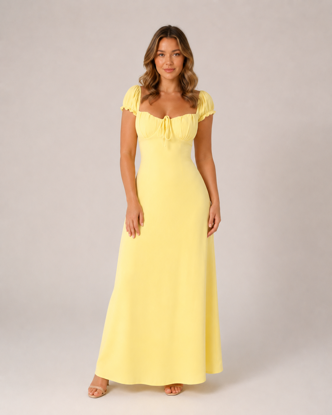 Letnia Sukienka Maxi Damska | Gorsetowy Top | Spódnica A-Line | Wysoka Talia | Elegancka Sukienka