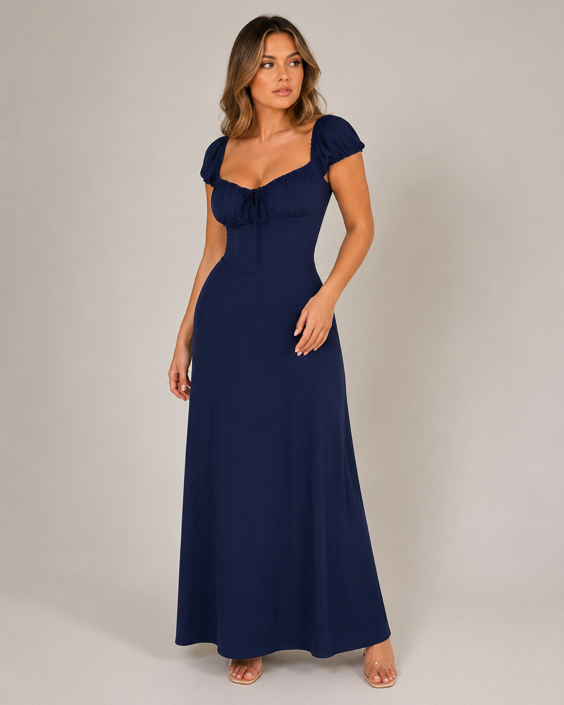 Letnia Sukienka Maxi Damska | Gorsetowy Top | Spódnica A-Line | Wysoka Talia | Elegancka Sukienka