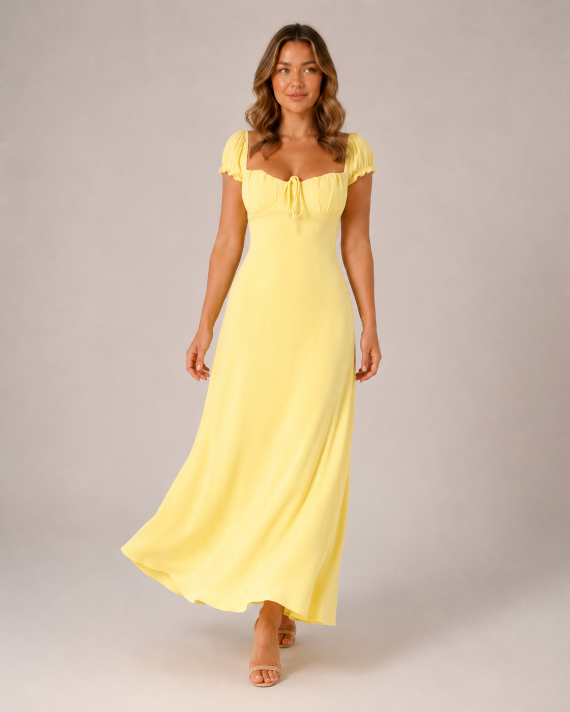Letnia Sukienka Maxi Damska | Gorsetowy Top | Spódnica A-Line | Wysoka Talia | Elegancka Sukienka