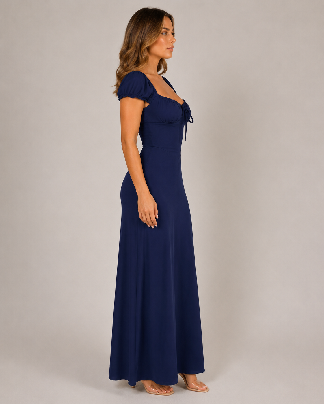 Letnia Sukienka Maxi Damska | Gorsetowy Top | Spódnica A-Line | Wysoka Talia | Elegancka Sukienka