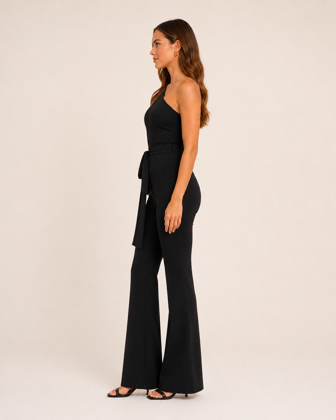 Kombinezon Damski z Wysokim Stanem | Pasek w Talii | Elegancki Kombinezon | Casual Chic