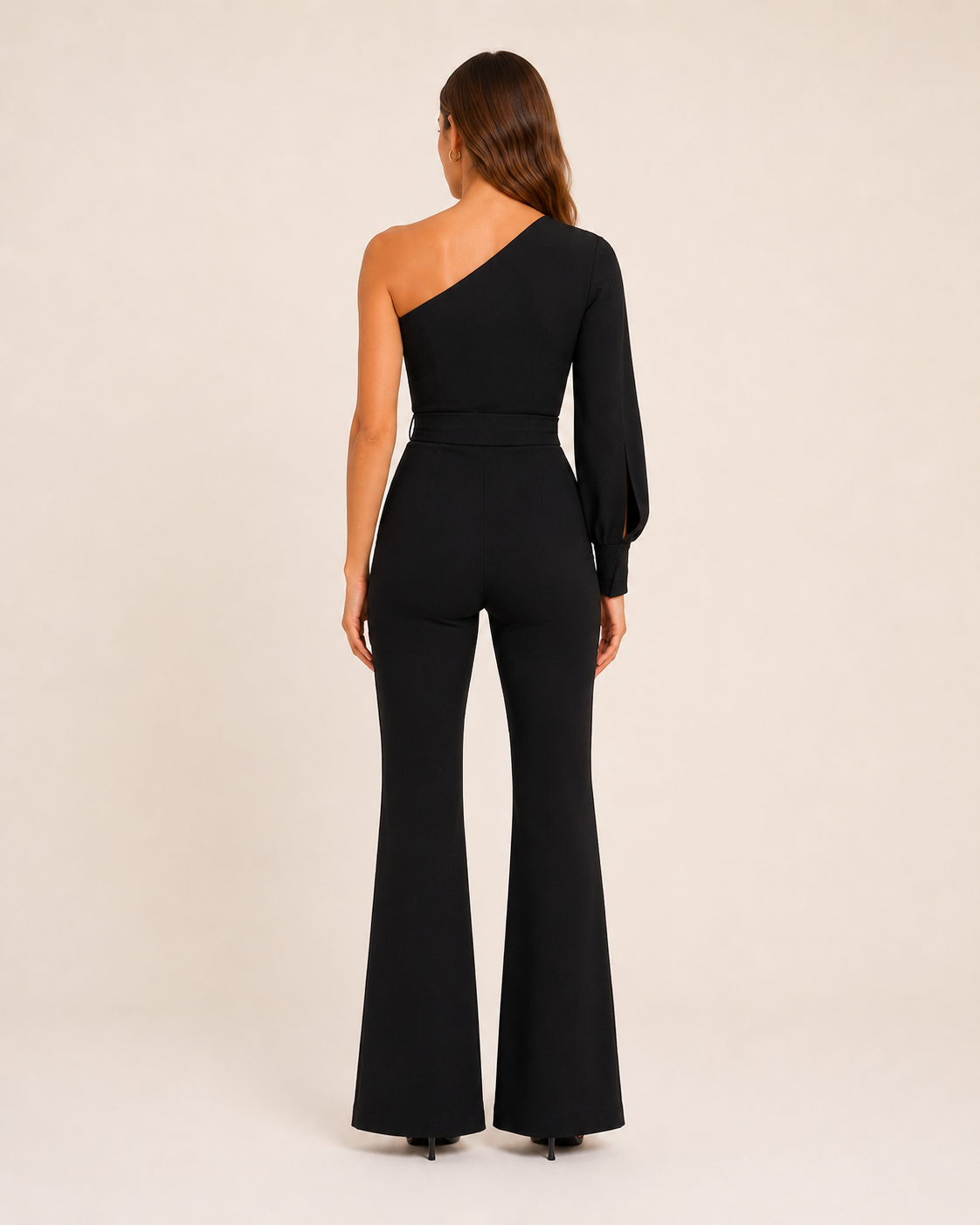 Kombinezon Damski z Wysokim Stanem | Pasek w Talii | Elegancki Kombinezon | Casual Chic