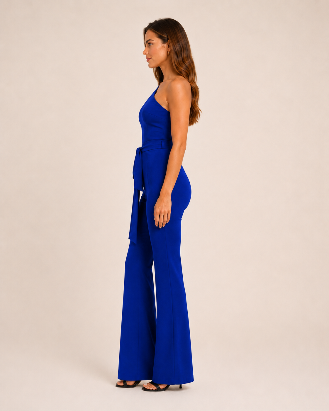Kombinezon Damski z Wysokim Stanem | Pasek w Talii | Elegancki Kombinezon | Casual Chic