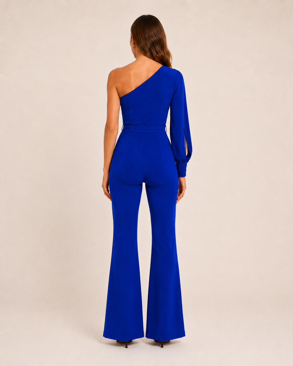 Kombinezon Damski z Wysokim Stanem | Pasek w Talii | Elegancki Kombinezon | Casual Chic