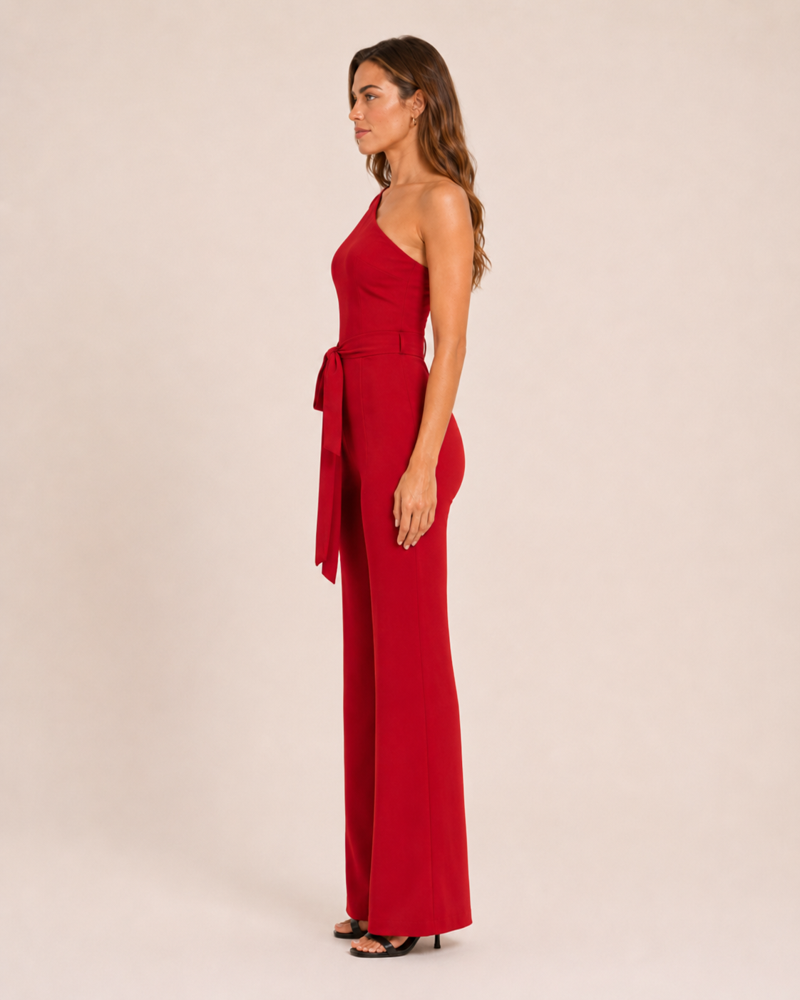 Kombinezon Damski z Wysokim Stanem | Pasek w Talii | Elegancki Kombinezon | Casual Chic