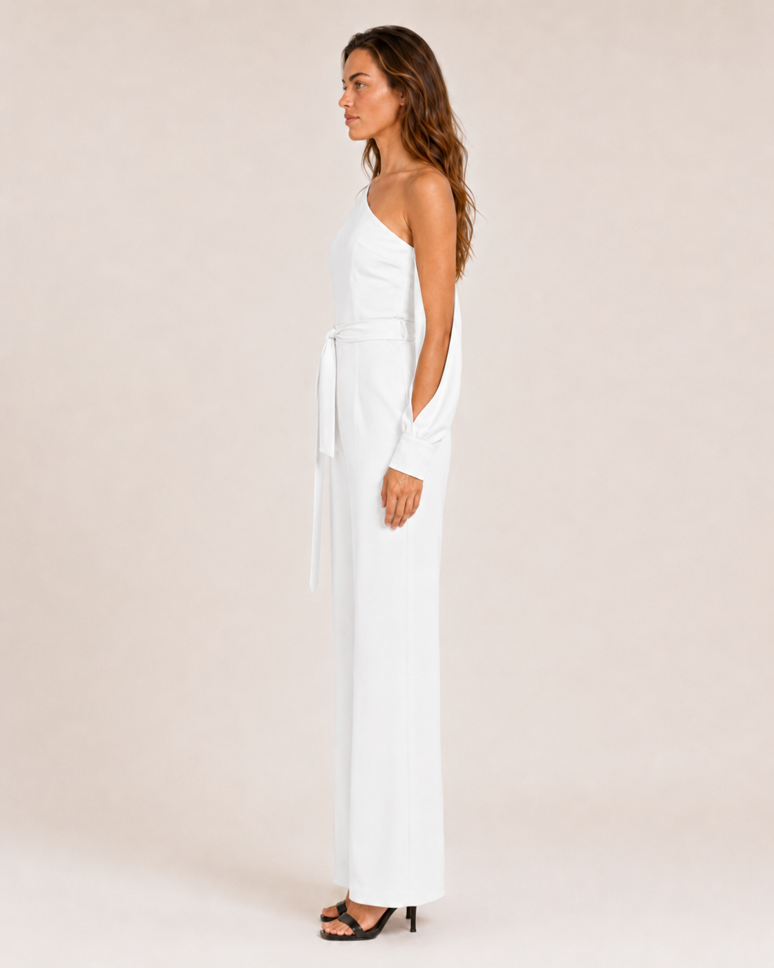 Kombinezon Damski z Wysokim Stanem | Pasek w Talii | Elegancki Kombinezon | Casual Chic