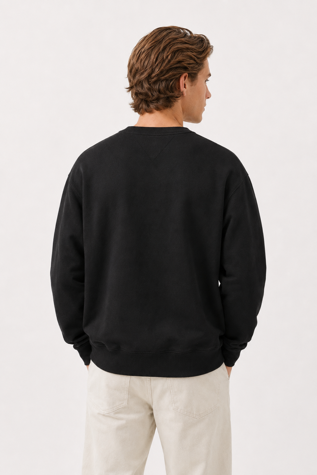 Sweter Męski Oversize | Gruby Sweter Dzianinowy | Okrągły Dekolt | Luźny Krój | Sweter Jesienny Męski