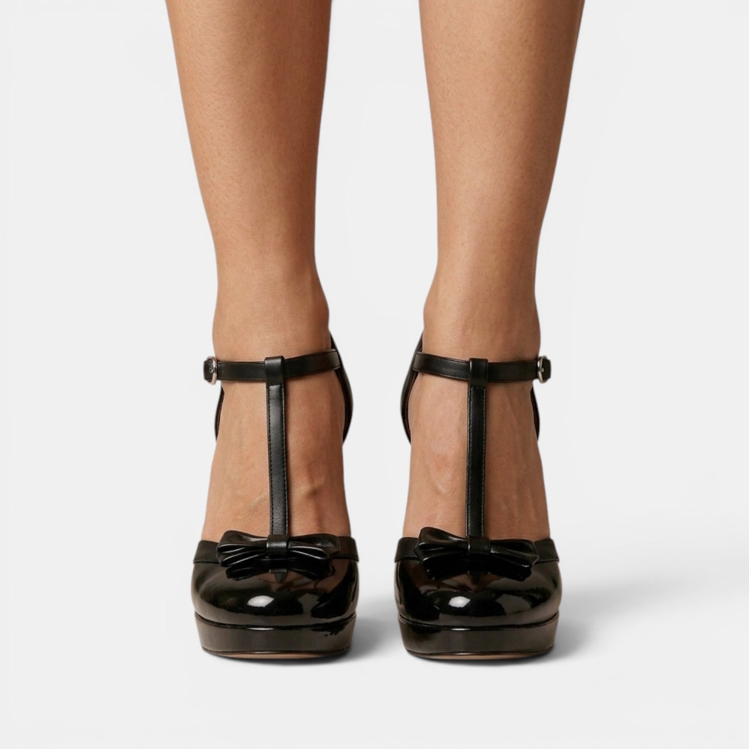 Damskie Buty na Platformie | Wysoki Gruby Obcas | Eleganckie Czółenka | Buty na Wesele