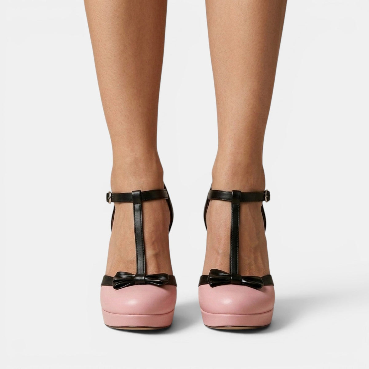 Damskie Buty na Platformie | Wysoki Gruby Obcas | Eleganckie Czółenka | Buty na Wesele