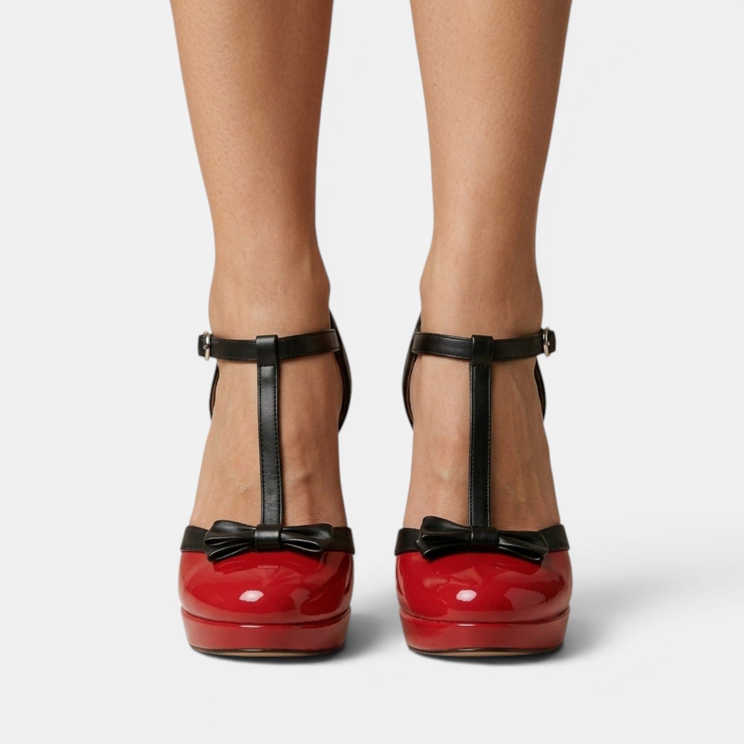 Damskie Buty na Platformie | Wysoki Gruby Obcas | Eleganckie Czółenka | Buty na Wesele