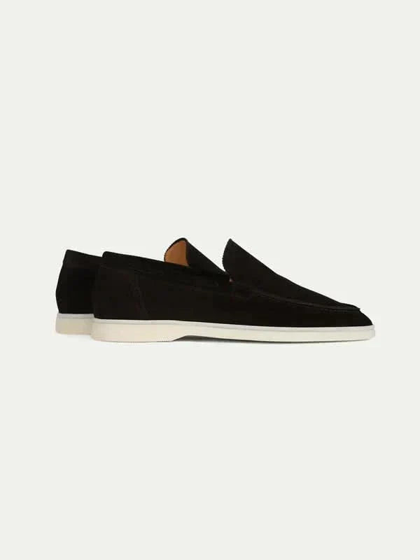 Czarne Mokasyny Zamszowe | Mokasyny ze Skóry Cielęcej | Klasyczne Loafersy | Eleganckie Buty