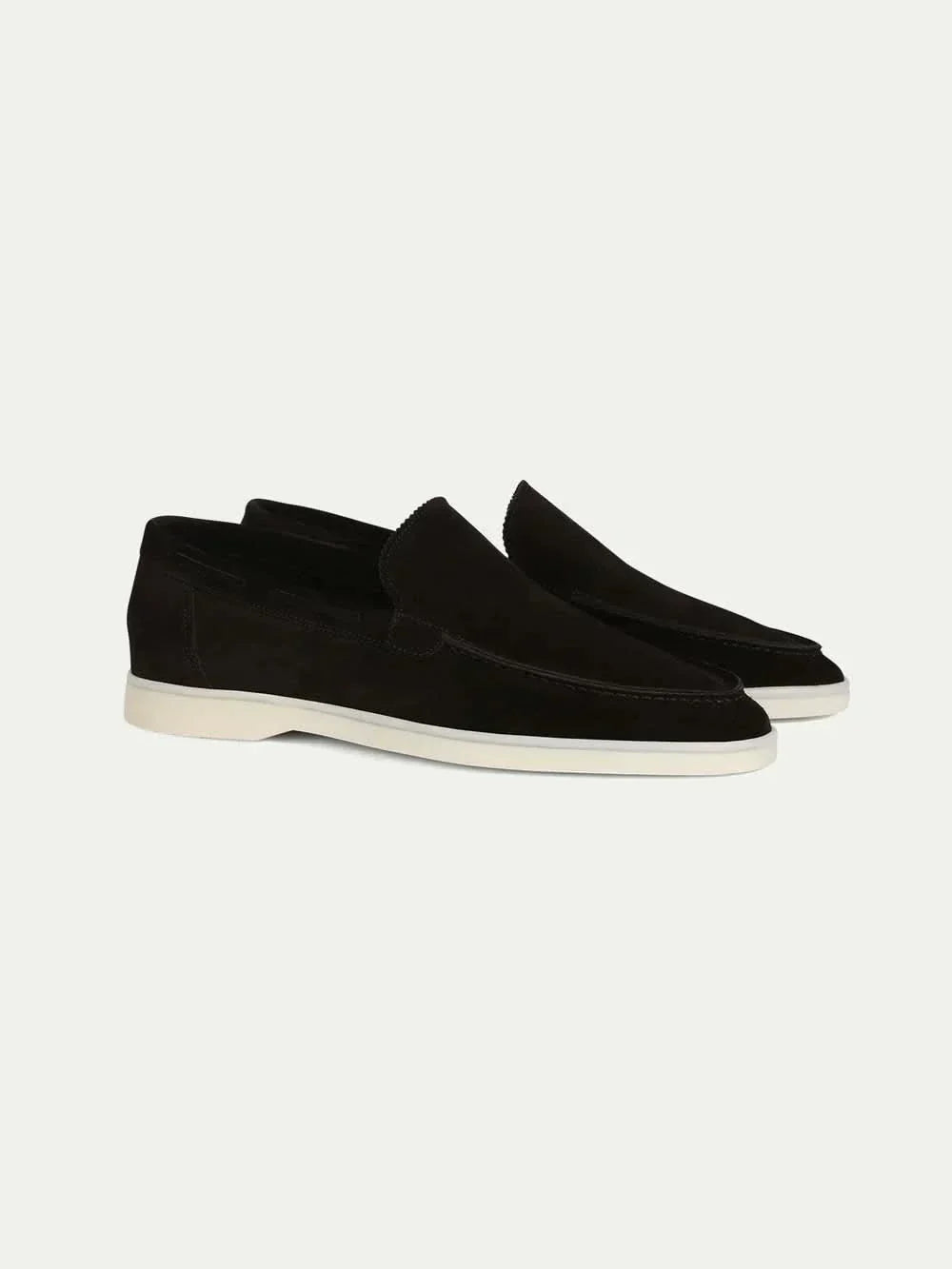 Czarne Mokasyny Zamszowe | Mokasyny ze Skóry Cielęcej | Klasyczne Loafersy | Eleganckie Buty