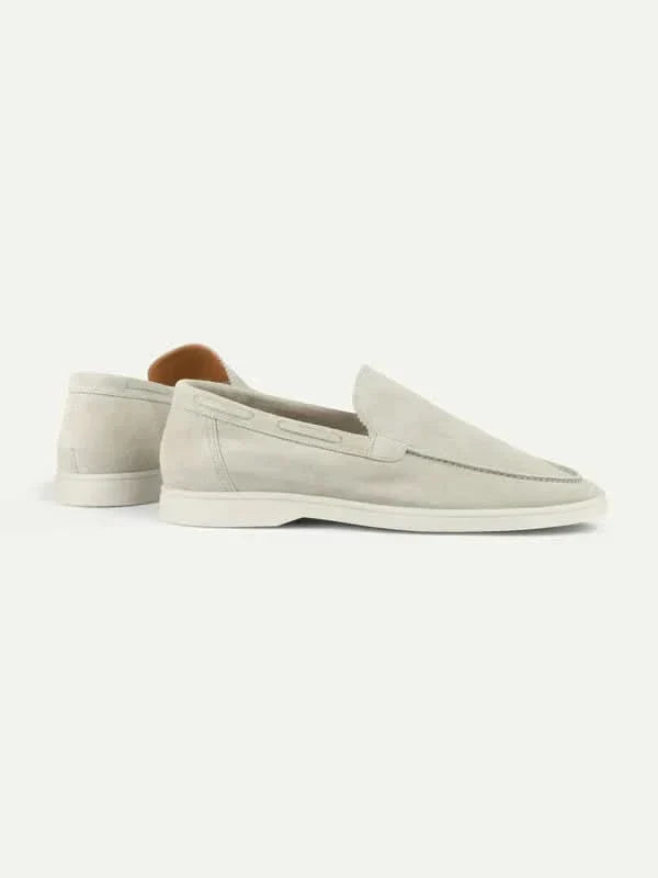 Kremowe Mokasyny Zamszowe | Mokasyny ze Skóry Cielęcej | Klasyczne Loafersy | Eleganckie Buty