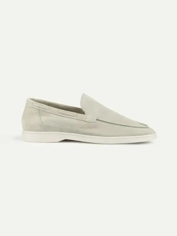 Kremowe Mokasyny Zamszowe | Mokasyny ze Skóry Cielęcej | Klasyczne Loafersy | Eleganckie Buty