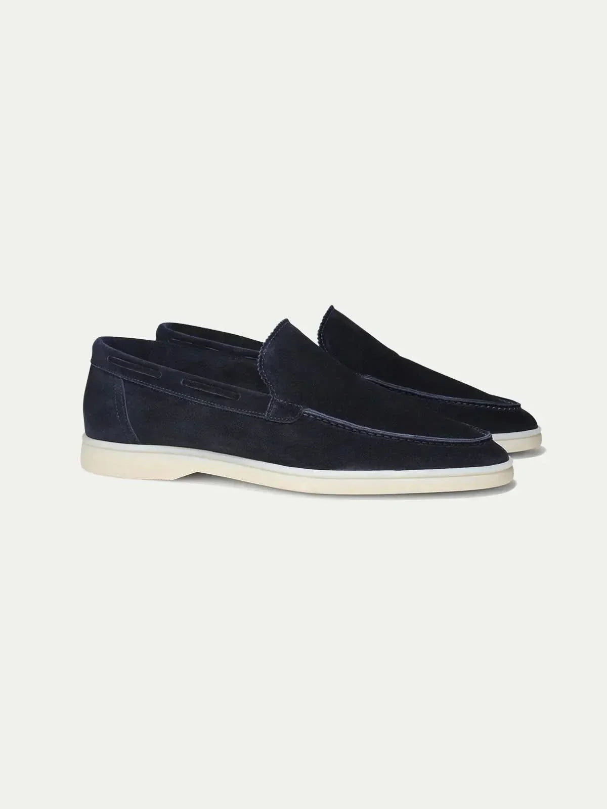 Granatowe Mokasyny Męskie | Zamszowe Mokasyny | Skórzane Loafersy Męskie | Eleganckie Buty Męskie