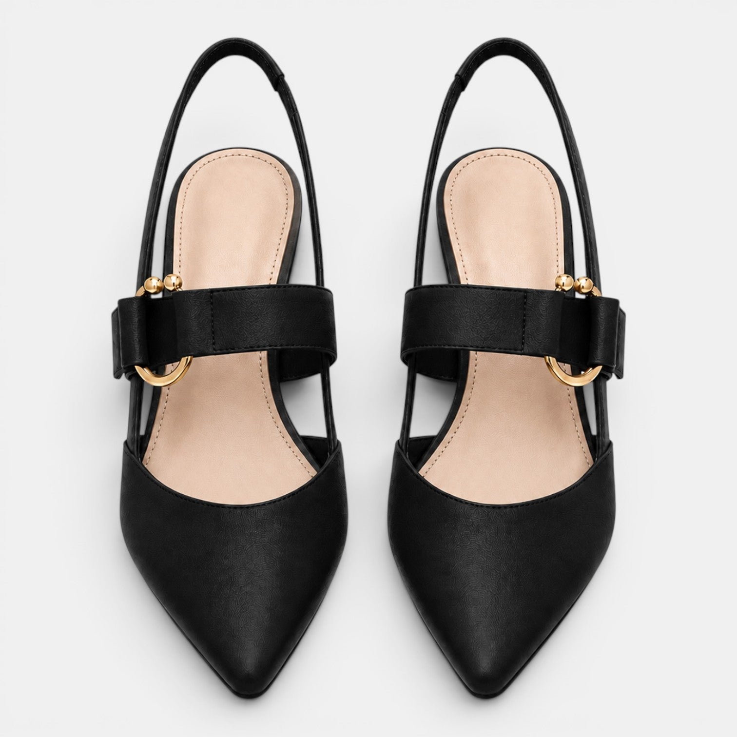 Damskie Czółenka z Paskiem | Obcas 6 cm | Czółenka ze Szpiczastym Noskiem | Eleganckie Buty Damskie