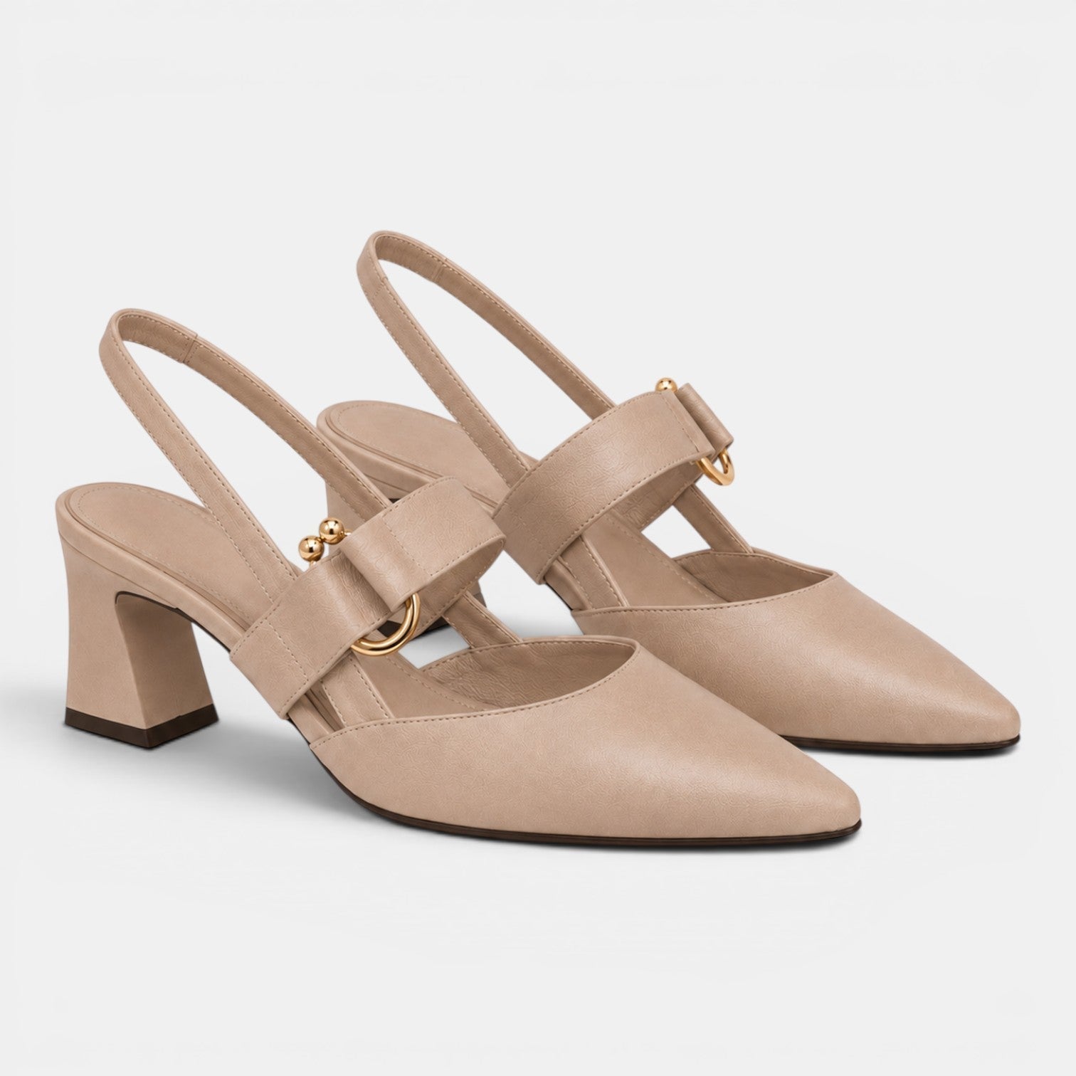 Damskie Czółenka z Paskiem | Obcas 6 cm | Czółenka ze Szpiczastym Noskiem | Eleganckie Buty Damskie