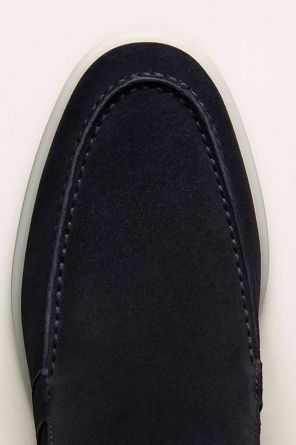 Granatowe Mokasyny Męskie | Zamszowe Mokasyny | Skórzane Loafersy Męskie | Eleganckie Buty Męskie